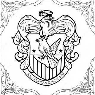 Ravenclaw Crest Coloring Page | Ravenclaw coloring page