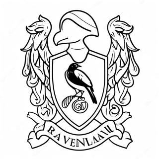 Ravenclaw House Colors Coloring Page | Ravenclaw coloring page