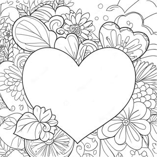 Februar Valentinstag Ausmalbild | Monate des Jahres Ausmalbild