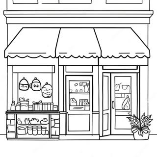 Shops Coloring Page | Shops coloring page