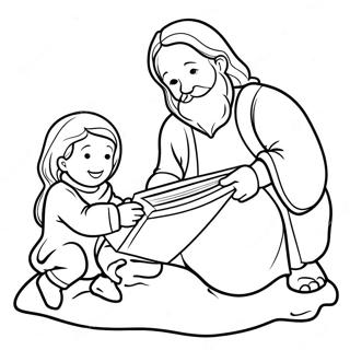 Christmas Bible Story Coloring Page | Christmas Bible coloring page