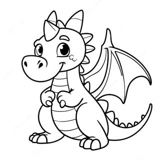 Friendly Dragon in Dragon City Coloring Page | Dragon City coloring page