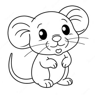 Cute Mouse Coloring Page | Cute Mouse coloring page