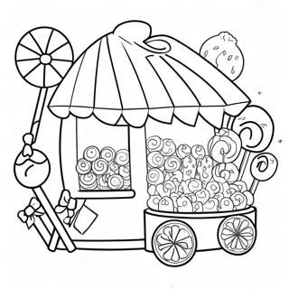Candy Shop Coloring Page | Candy Shop coloring page