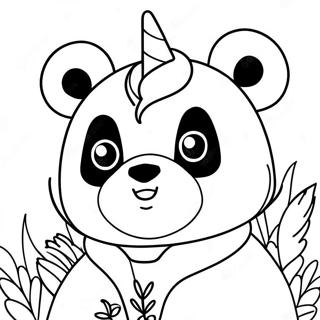 Unicorn Panda Coloring Page | Unicorn Panda coloring page