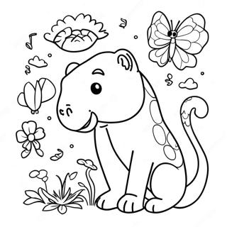 Colorful Canticos Animals Coloring Page | Canticos coloring page