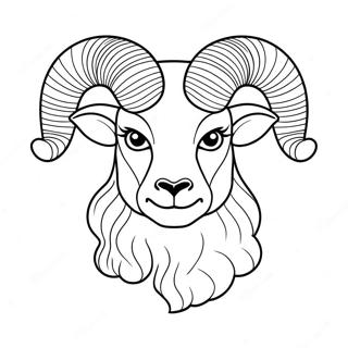 Aries the Ram Coloring Page | Zodiac coloring page