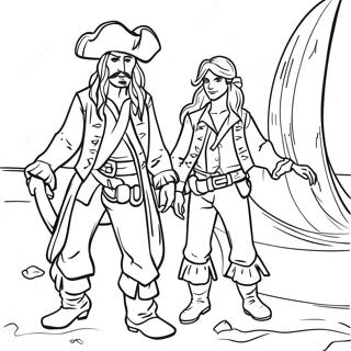 Piraterna från Karibien Målarbild | Piraterna i Karibien målarbild