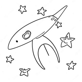Twinkling Shooting Star Coloring Page | Shooting Star coloring page