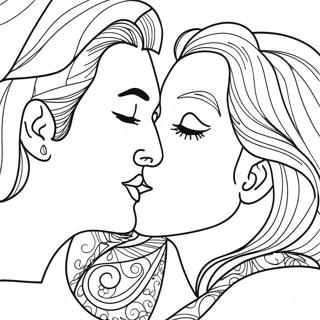 Kiss Coloring Page | Kiss coloring page