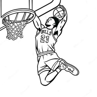 Jimmy Butler Dunking Coloring Page | Jimmy Butler coloring page