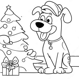 Scooby Doo Christmas Adventure Coloring Page | Scooby Doo Christmas coloring page