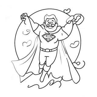Super Dad Coloring Page | Super Dad coloring page