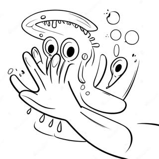 Hand Washing Fun Coloring Page | Hand Washing coloring page