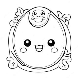Cute Tamagotchi Characters Coloring Page | Tamagotchi coloring page