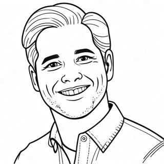 James with a Bright Smile Coloring Page | James coloring page