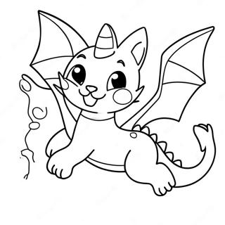 Drago Gatto Pagine da Colorare