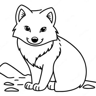 Arctic Fox Coloring Page | Arctic Fox coloring page