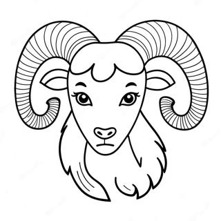 Aries Zodiac Sign Coloring Page | Aries coloring page