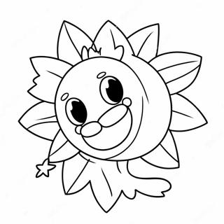 Chibi Sun and Moon FNAF Coloring Page | Sun and Moon FNAF coloring page