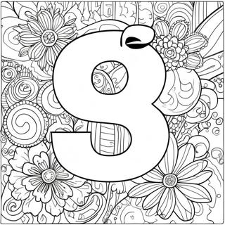 Number 9 Coloring Page | Number 9 coloring page
