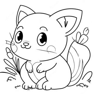 Anime Animals Coloring Page | Anime Animals coloring page