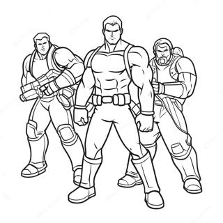 Apex Characters in Action Coloring Page | Apex coloring page