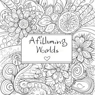 Affirming Words Coloring Page | Positive Self Talk coloring page