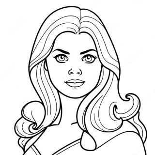 Superhero TV Woman Coloring Page | TV Woman coloring page