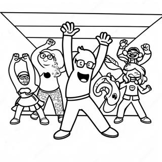 GoNoodle Dance Party Coloring Page | GoNoodle coloring page
