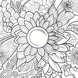 Sensory-Friendly Patterns Coloring Page | for Autistic Child coloring page