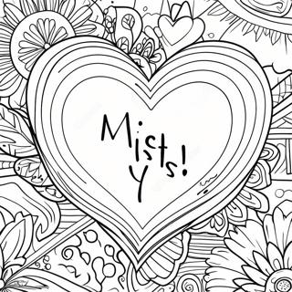 Heartfelt I Miss You Coloring Page | I Miss You coloring page