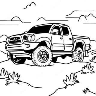 Toyota Tacoma Off-Road Äventyr Målarbild | Toyota Tacoma målarbild