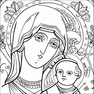 Orthodox Icon Coloring Page | Orthodox coloring page