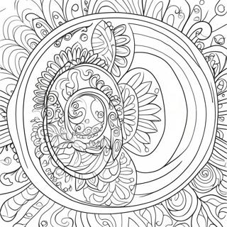 Simple Oval Coloring Page | Oval coloring page