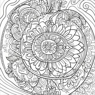 Decorative Oval Mandala Coloring Page | Oval coloring page