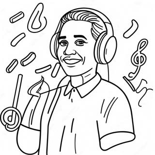 Music Artist Coloring Page | Music Artist coloring page