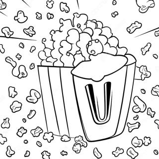 Popcorn Coloring Page | Popcorn coloring page