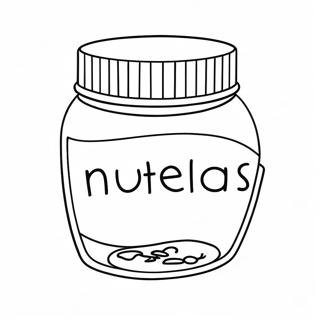 Nutella Jar Coloring Page | Nutella coloring page