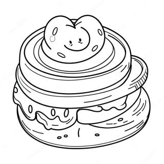 Nutella Spread on Toast Coloring Page | Nutella coloring page