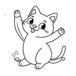 Playful Banana Cat Coloring Page | Banana Cat coloring page