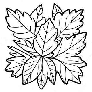 Kids Fall Leaves Coloring Page | Kids Fall coloring page