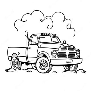 Classic Ram Truck Coloring Page | Ram Truck coloring page