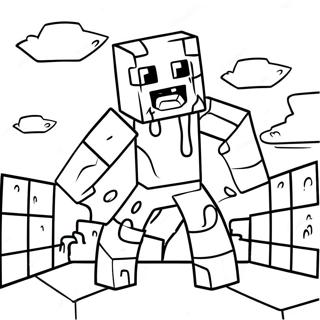 Minecraft Zombie Coloring Page | Minecraft Zombie coloring page