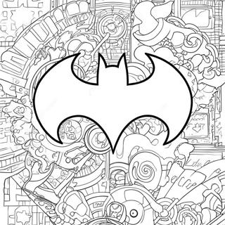 Classic Batman Logo Coloring Page | Batman Logo coloring page