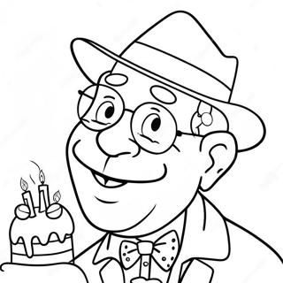 Selamat Ulang Tahun Kakek Halaman Mewarnai