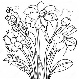 Festive Shavuot Flowers Coloring Page | Shavuot coloring page