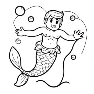 Merman Coloring Page | Merman coloring page
