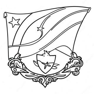 Colorful Cuba Flag Coloring Page | Cuba Flag coloring page