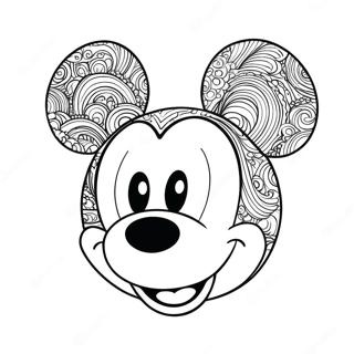 Mickey Mouse Face Coloring Page | Micky Mouse Face coloring page